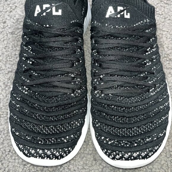 APL Athletic Propulsion Labs Women's Techloom Wave Runners Sz 10 Black White EUC - Picture 6 of 13